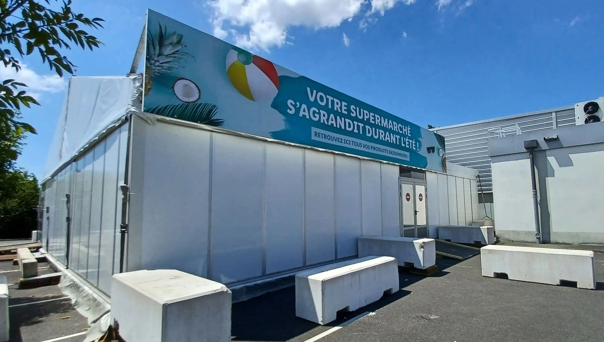 Bâtiment temporaire Grande distribution