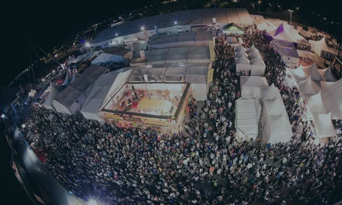 foire de Colmar vue de l'ensemble des constructions